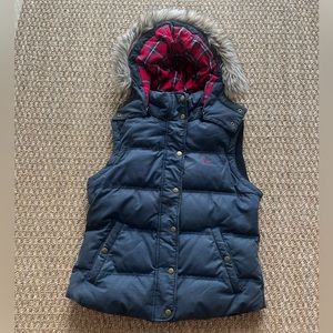 Jack Wills puffer down vest with detachable hood